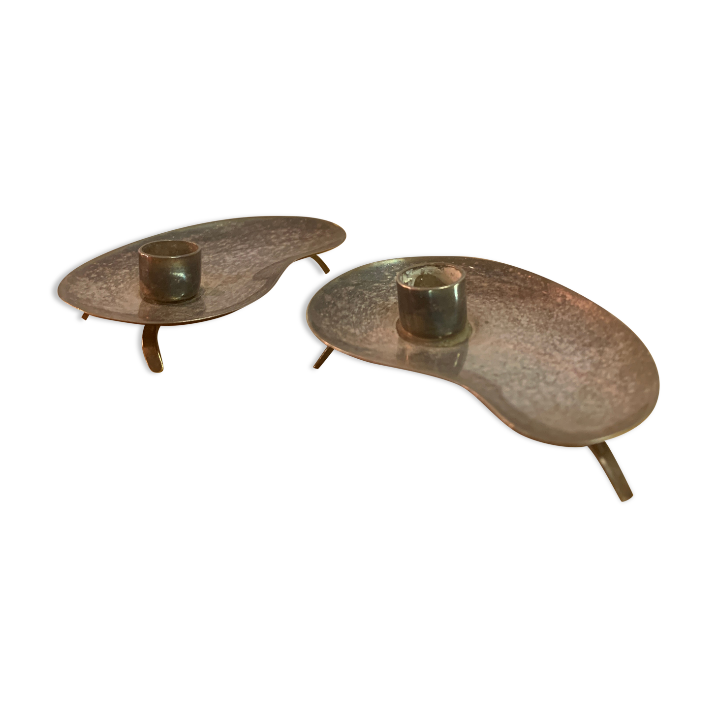Pair of Danish candle holders 60s