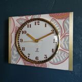 Vintage silent rectangular wall clock "Jaz Terracotta"