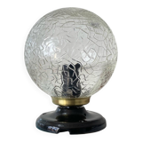 Ceiling light or wall light with cracked glass globe, 13 cm, porcelain rose.