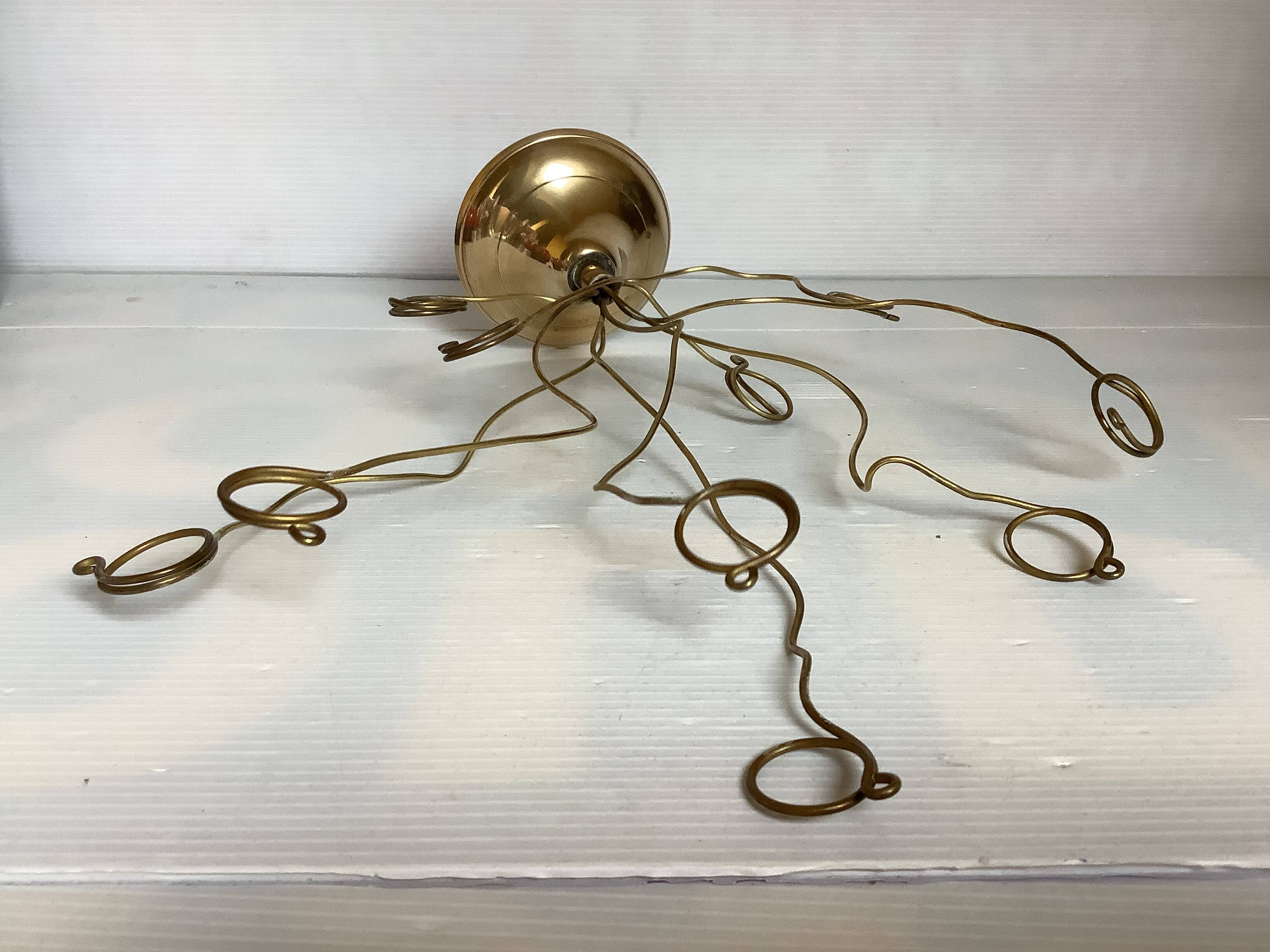 Brass photo frame with tulip base