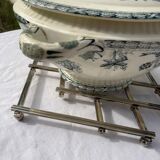 Stretch trivets in silver metal, geometric shapes