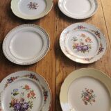 Mismatched vintage dinner plates