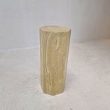Italian travertine side table or pedestal, 1980's