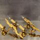 Pair of Louis XV style gilded bronze sconces