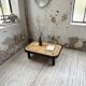 Table basse Capron « herbier » ovale