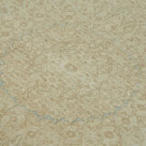 Hand-knotted persian vintage 1970s 211 cm x 286 cm beige wool carpet