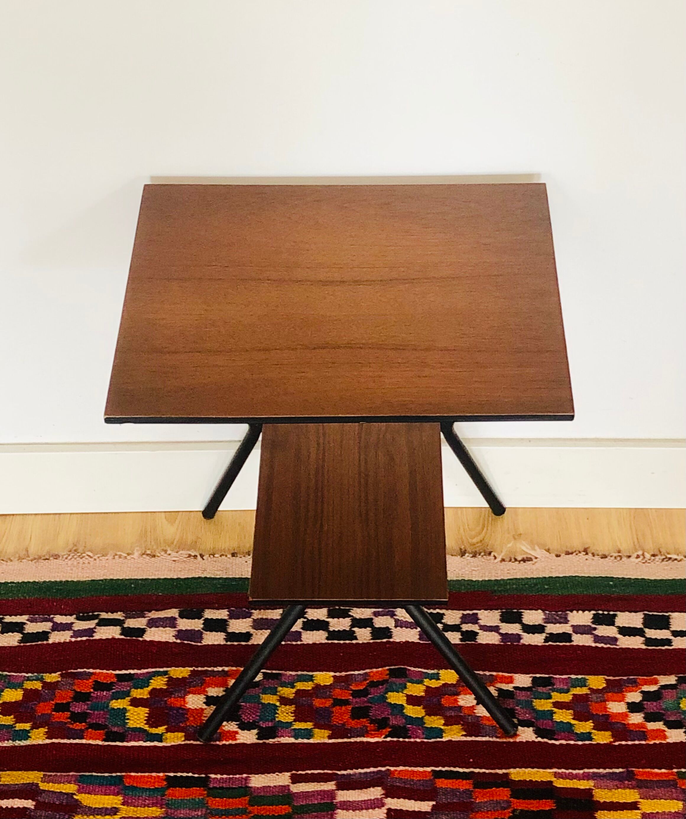 Wood and metal side table