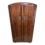Armoire pour homme Art déco en ronce de noyer (1930-1940)