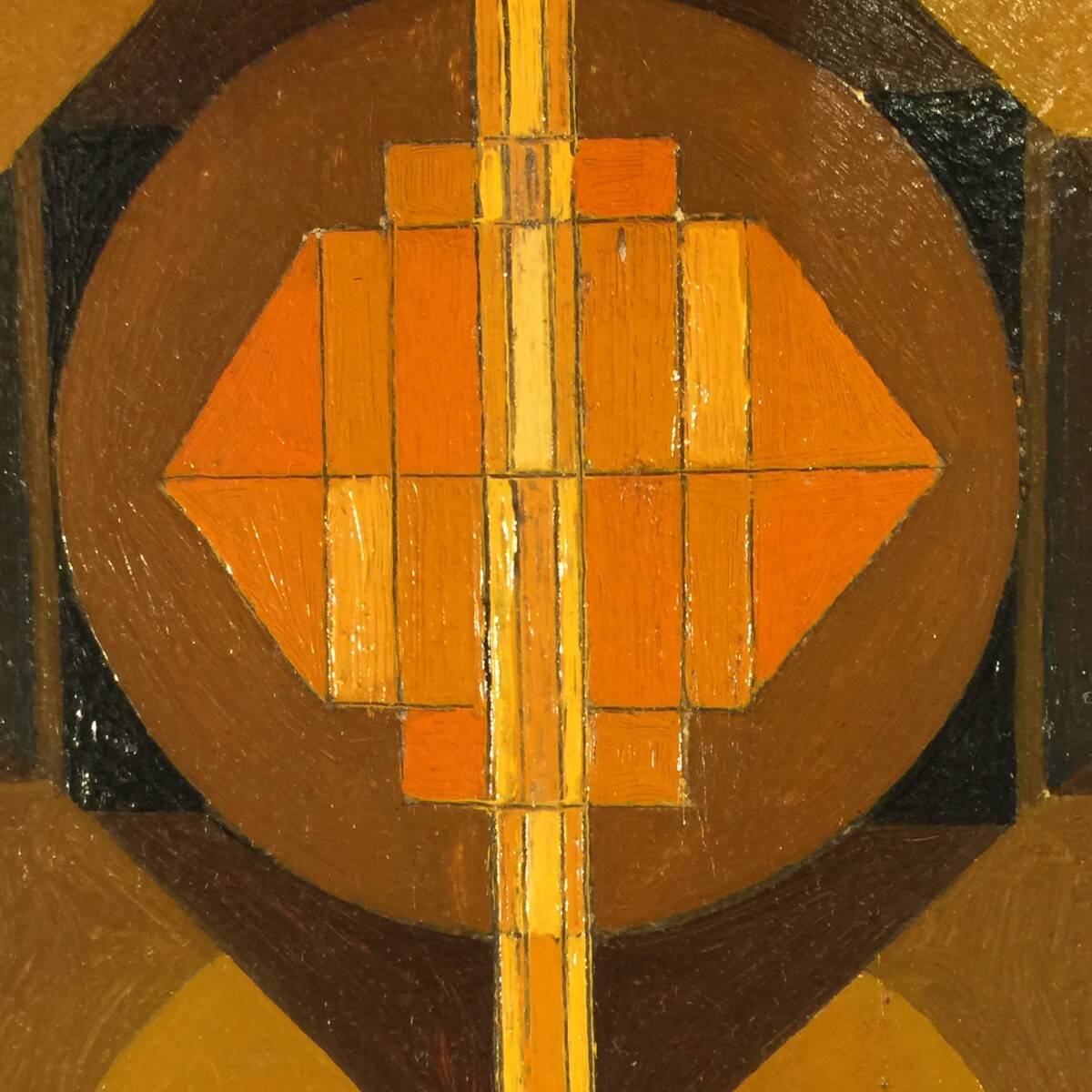 Oil on panel, Jean Boquet "Geometric Abstraction", c. 1945