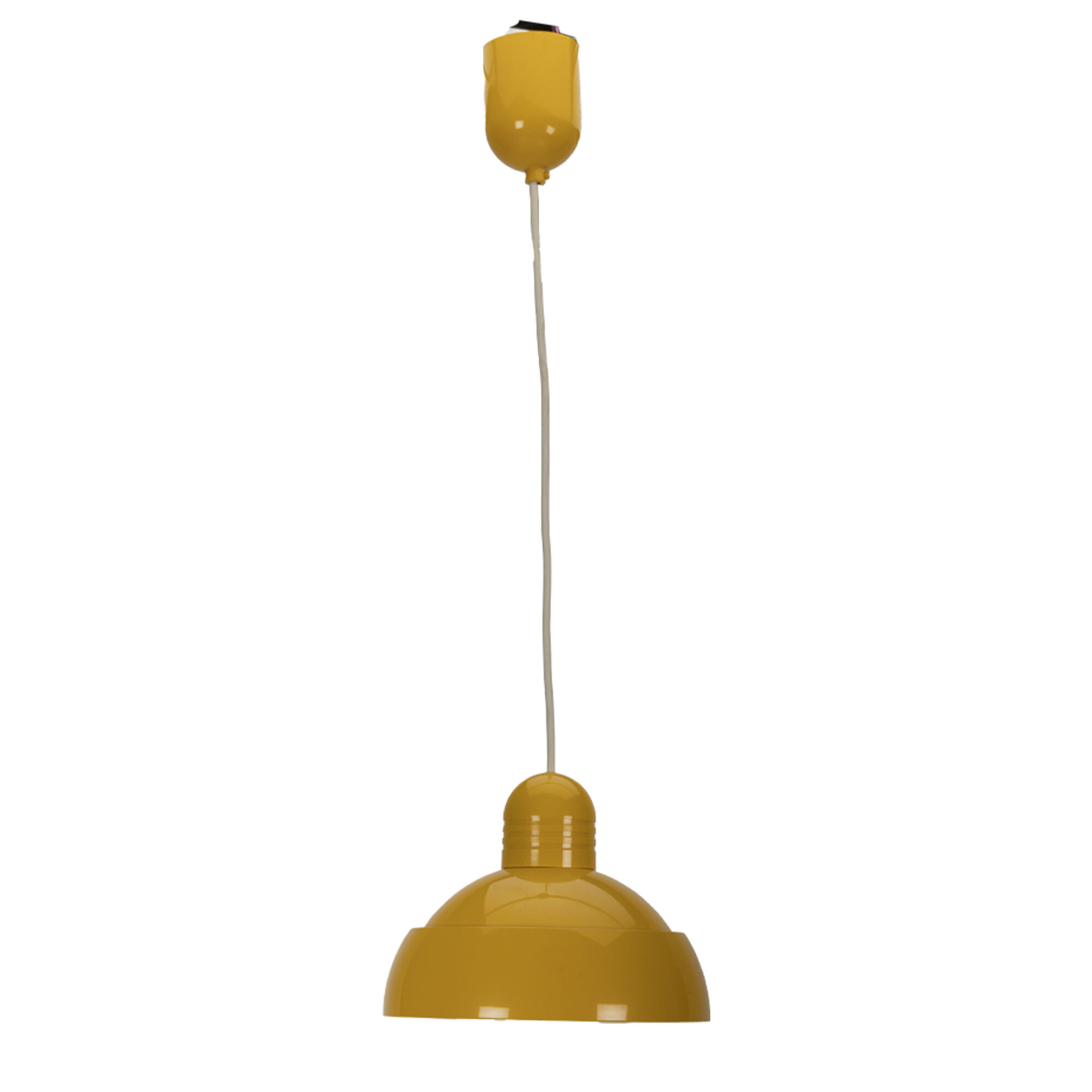 Yellow plastic 70s osram pendant lamp