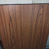 Folding table in formica brown console