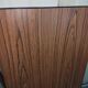 Folding table in formica brown console