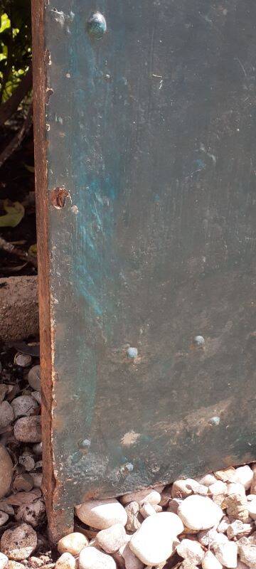 Portillon plein, fer jardin, H247x110cm, ancien, porte extérieure