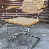 Chair model Cesca by Marcel Breuer with armrests B64