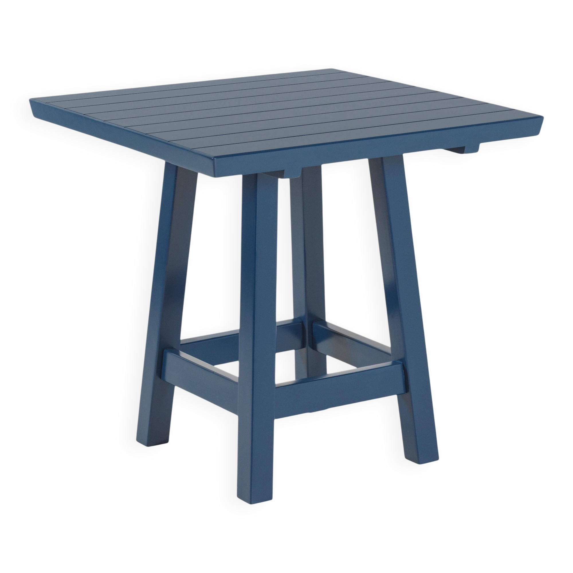 Table carrée artisanale contemporaine en bois massif de la collection Bacon