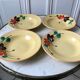 Lot of 4 hollow plates digoin sarreguemines model "ginette" years 30-40