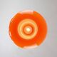 Mid-Century Italian Orange Glass and Brass Pendant Lamp