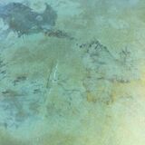 Vintage coffee table in agglomise glass and brass