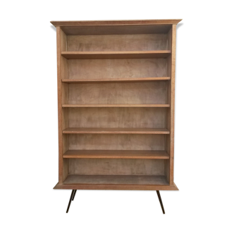 Bibliothèque en chène sérusé 1950
