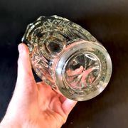 Paire de vases en verre sculpté vintage 70’s