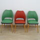 Set of 3 chairs barrel 1950