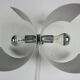 Giuliano Cesari Silver Wall Adjustable Lamp for Nucleo Sormani, 1960 Italy