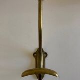 Patère de campagne 1930 en laiton doré patiné