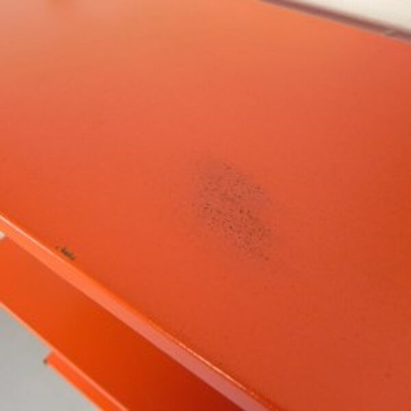 Étagère murale Tomado Holland - A. Dekker orange noir, années 1970
