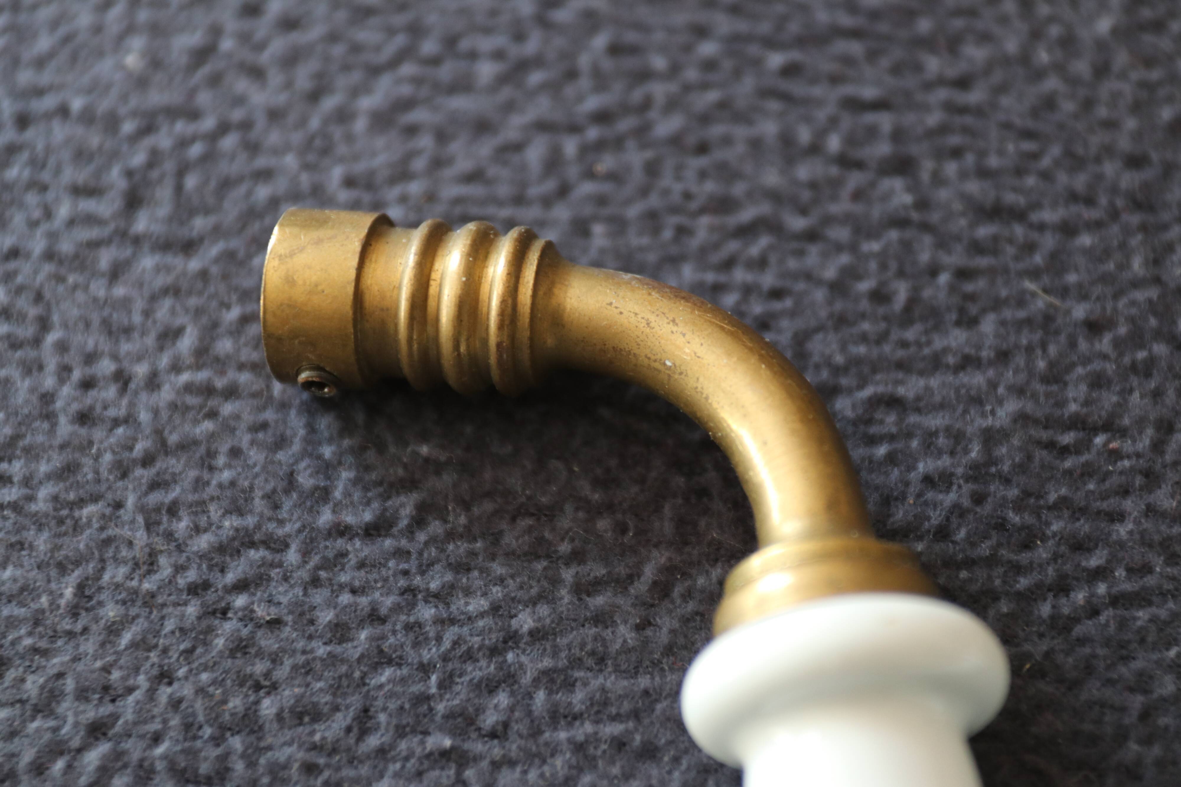 Set of two porcelain door handles