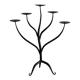 Brutaliser 5-branched mid century wrought iron candlestick – unique piece