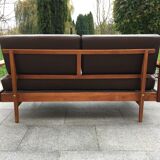Canapé daybed scandinave cuir années 60