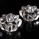 Pair of small crystal candlesticks
