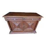 Low cabinet two doors two drawers Henry II style