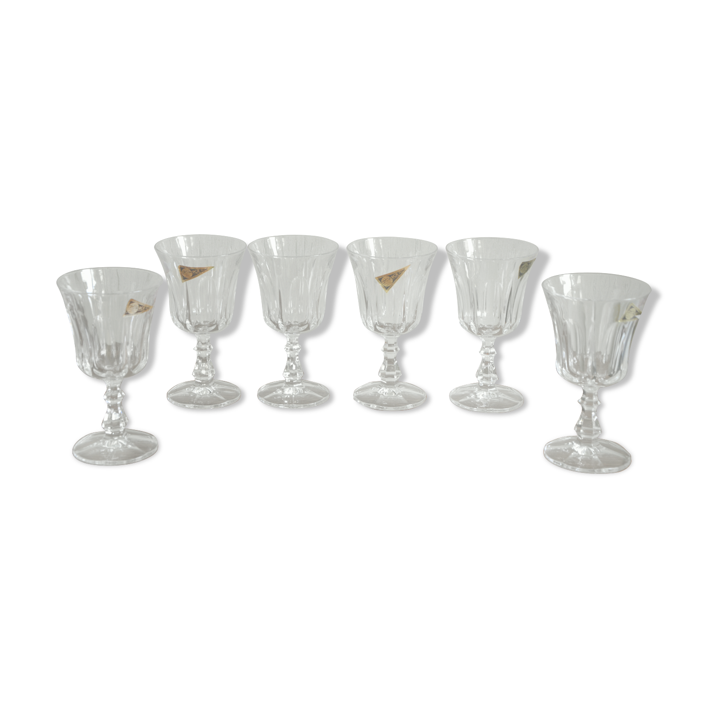 Set of 6 RCR Royal Cristal Rock glasses, Victoria model