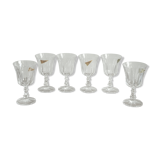 Set of 6 RCR Royal Cristal Rock glasses, Victoria model