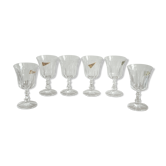 Set of 6 RCR Royal Cristal Rock glasses, Victoria model