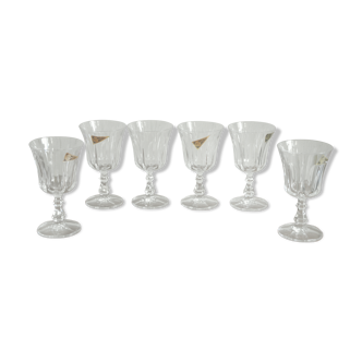 Set of 6 RCR Royal Cristal Rock glasses, Victoria model