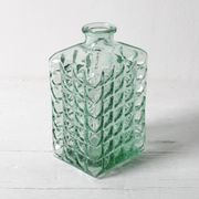 Georgia Green Glass Decanter with Cork Stopper / Spain / 1990s