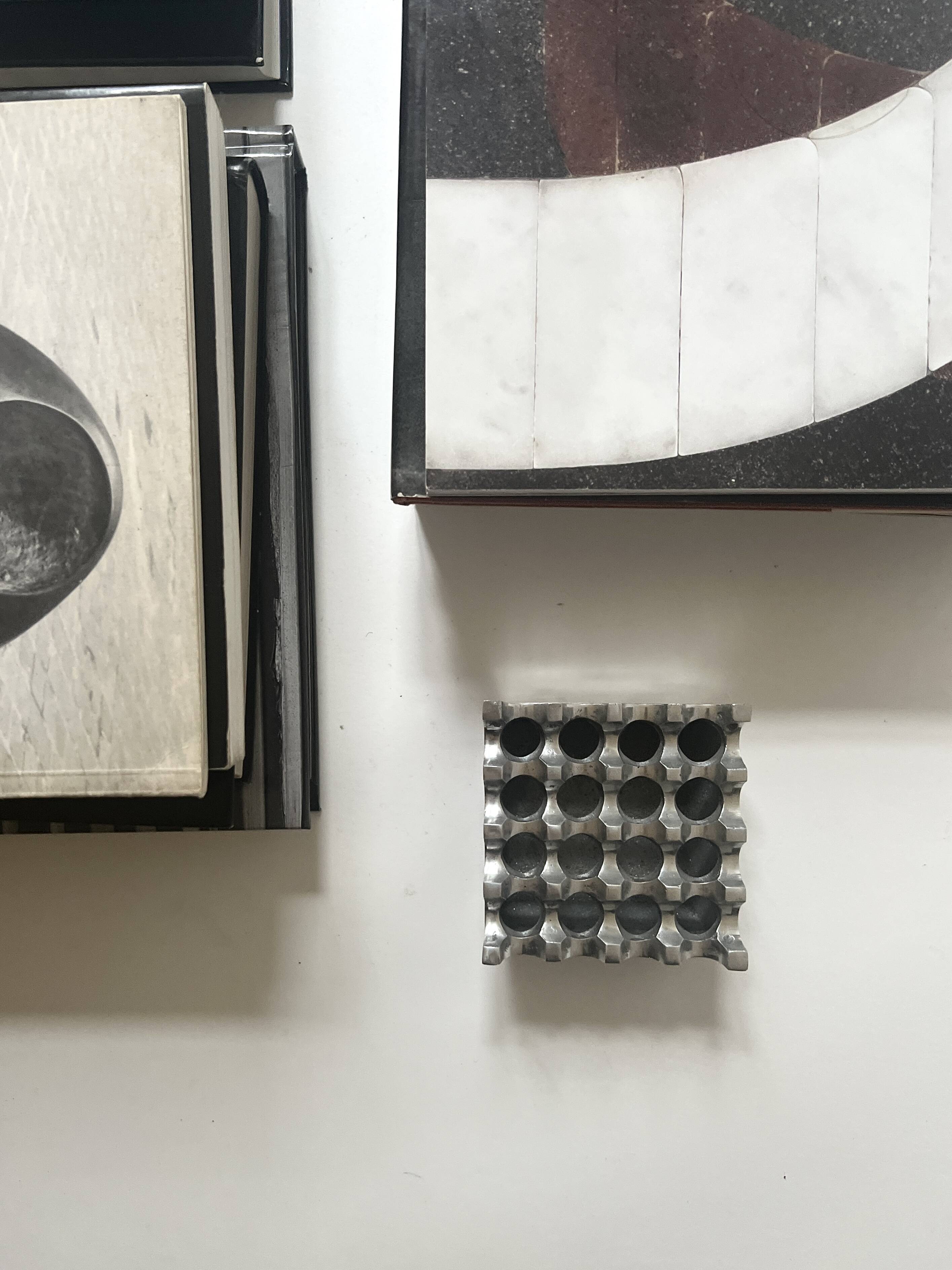 Cendrier midcentury en métal chromé style ultima 15, design 1970