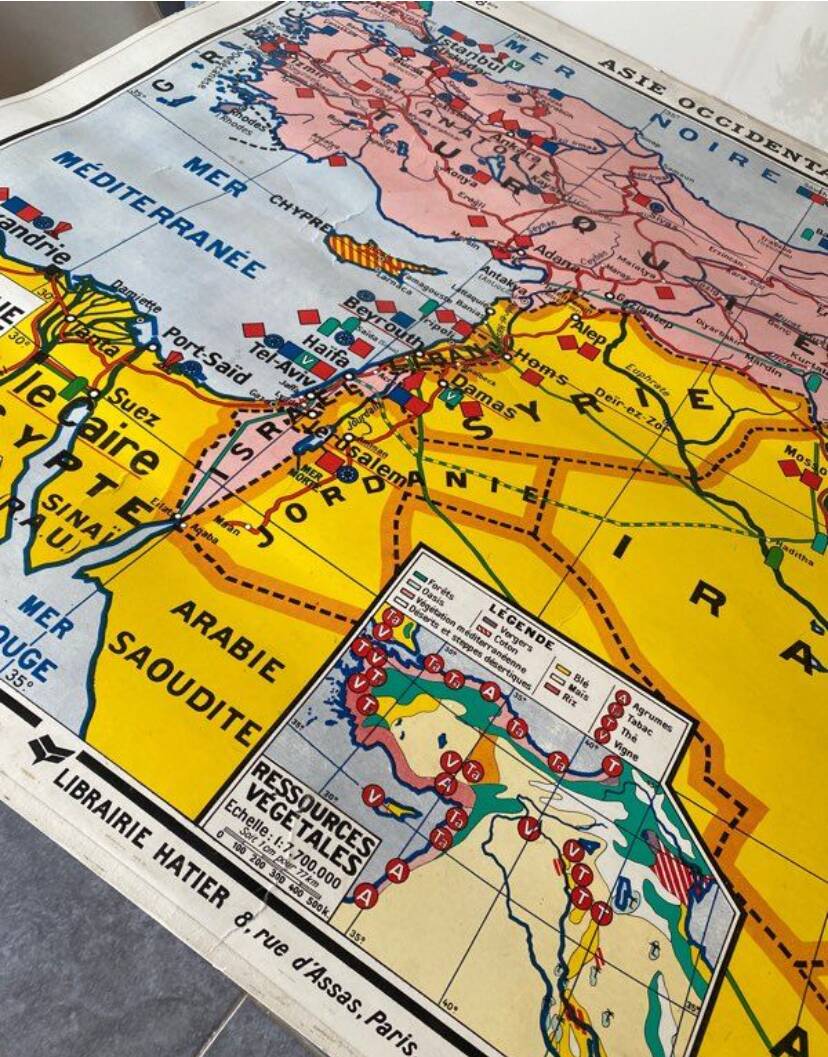 Old map school West Asia (n 16 bis) - Edouard Bruley