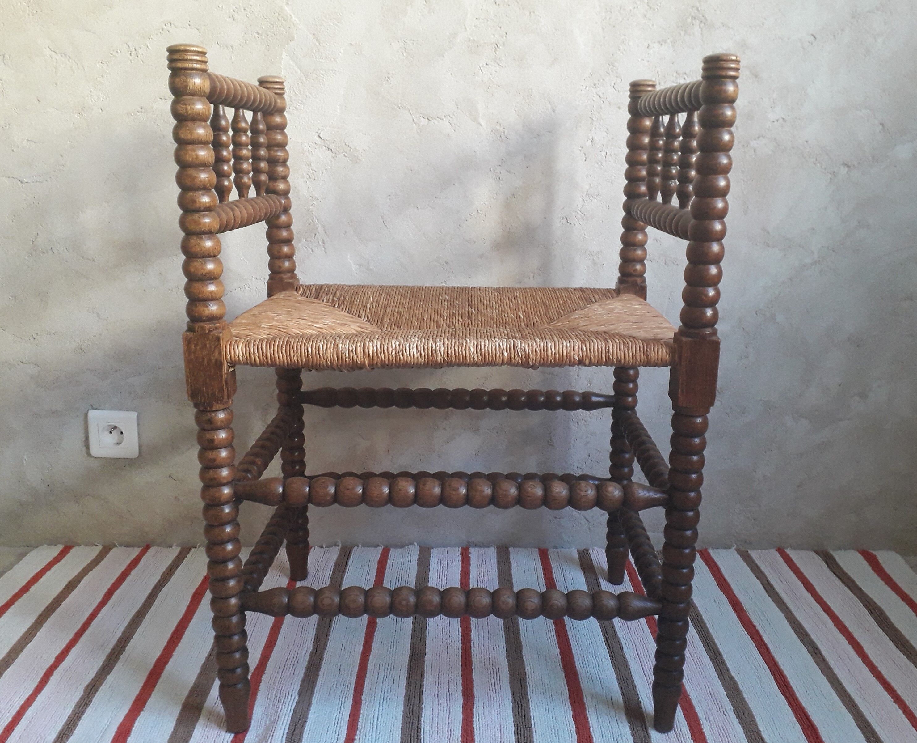 Mulched bench turned wood