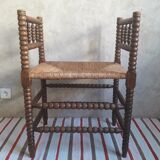 Mulched bench turned wood