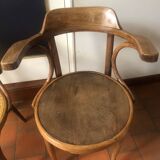 Pair of vintage Jacob and Josef Kohn Wien Bentwood bistro armchairs