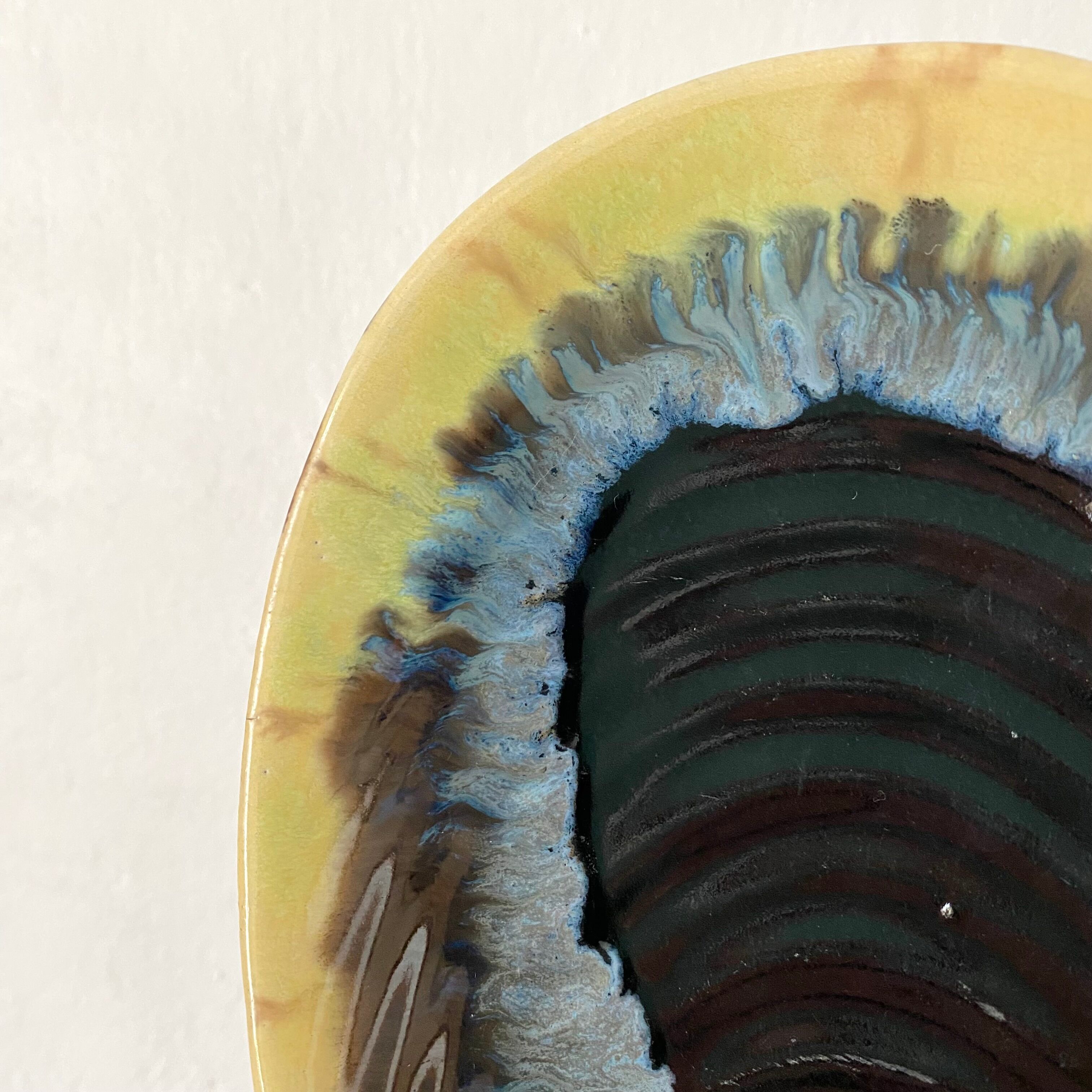 Empty vintage ceramic pocket