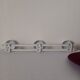Wall coat rack 3 hooks vintage 70's