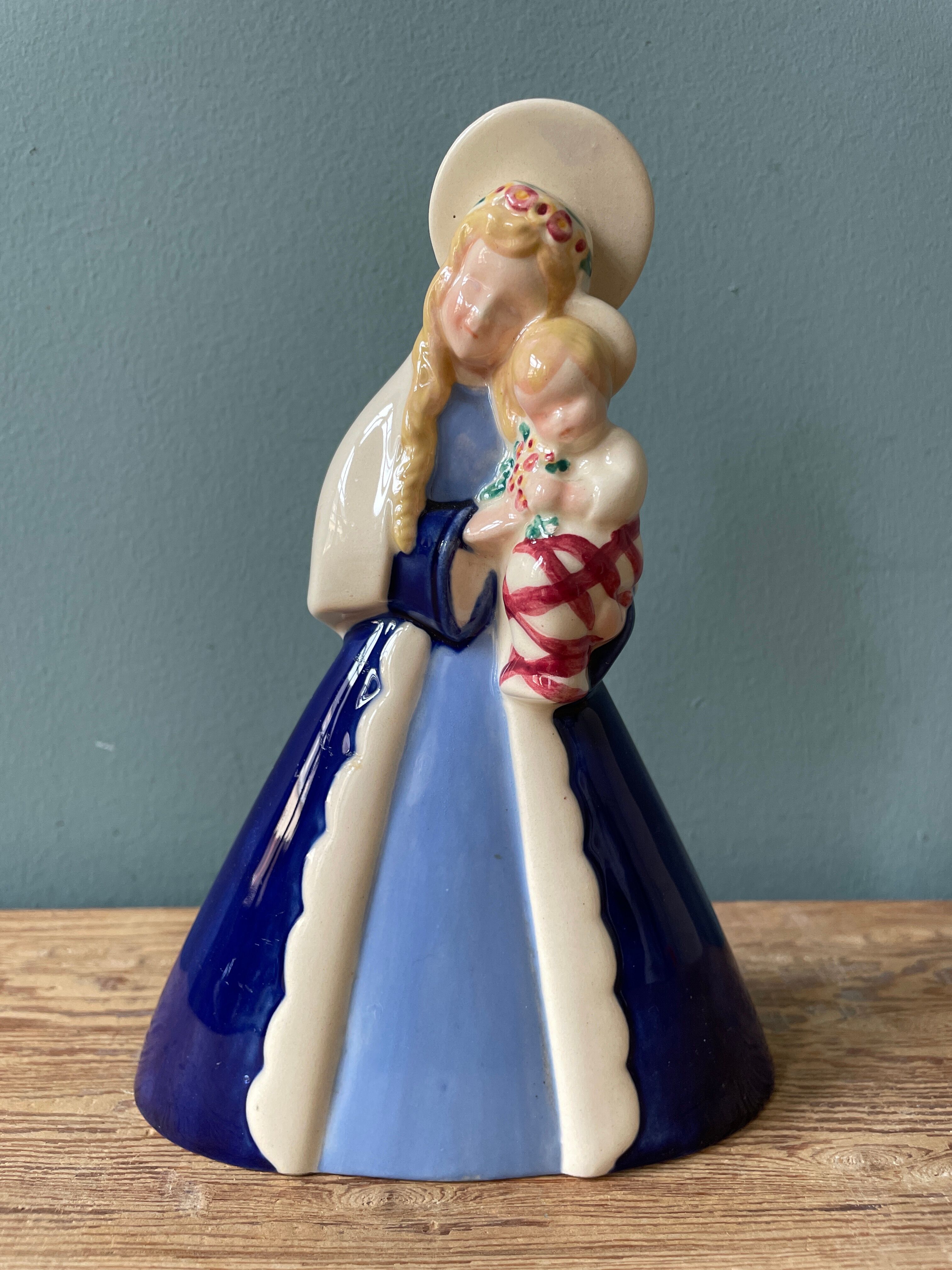 Virgin and Child in Desvres porcelain, Gabriel Fourmaintraux