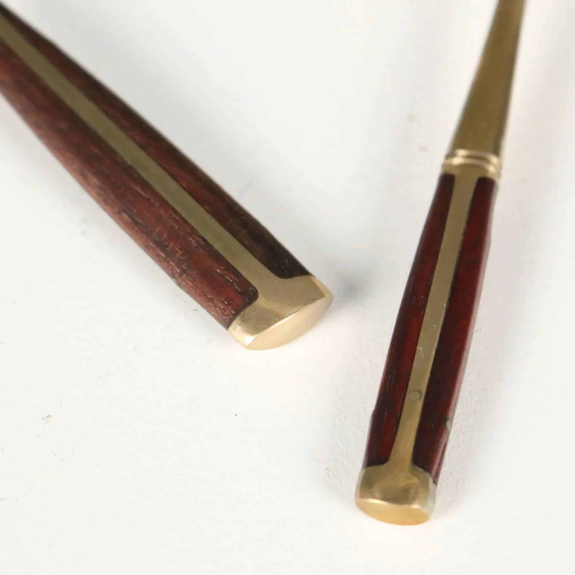 Vintage cutlery service in bronze and violet wood, Thailand, 20th century.
