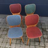 Set of 4 baumann chairs by designer max bill