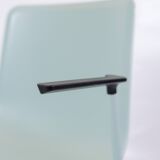 Set Of 6 Pato Chairs Lacquered In Blue With Black Armrests By Hee Willing & Ludvik For Fritz Hansen