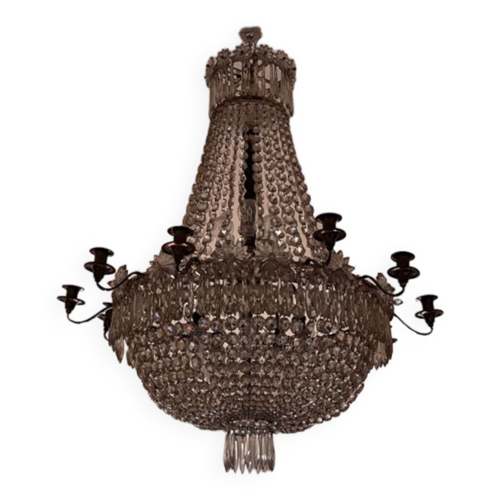 Grand Lustre 19e style Empire Montgolfière | Selency